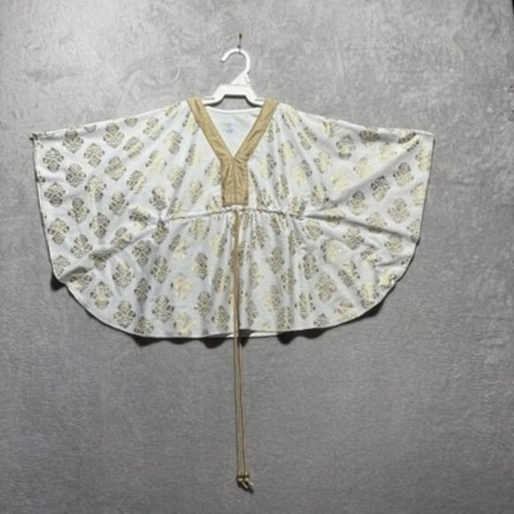 Cabana Llife Girl's Toddler 2T White Gold Swimsuit Cover-Up Set UPF Protection - Picture 9 of 15